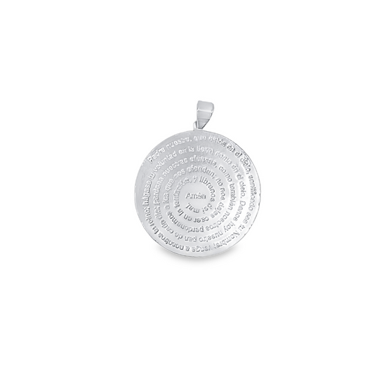 Filled Prayer Pendant, Religious jewelry, Catholic Jewelry (A96)